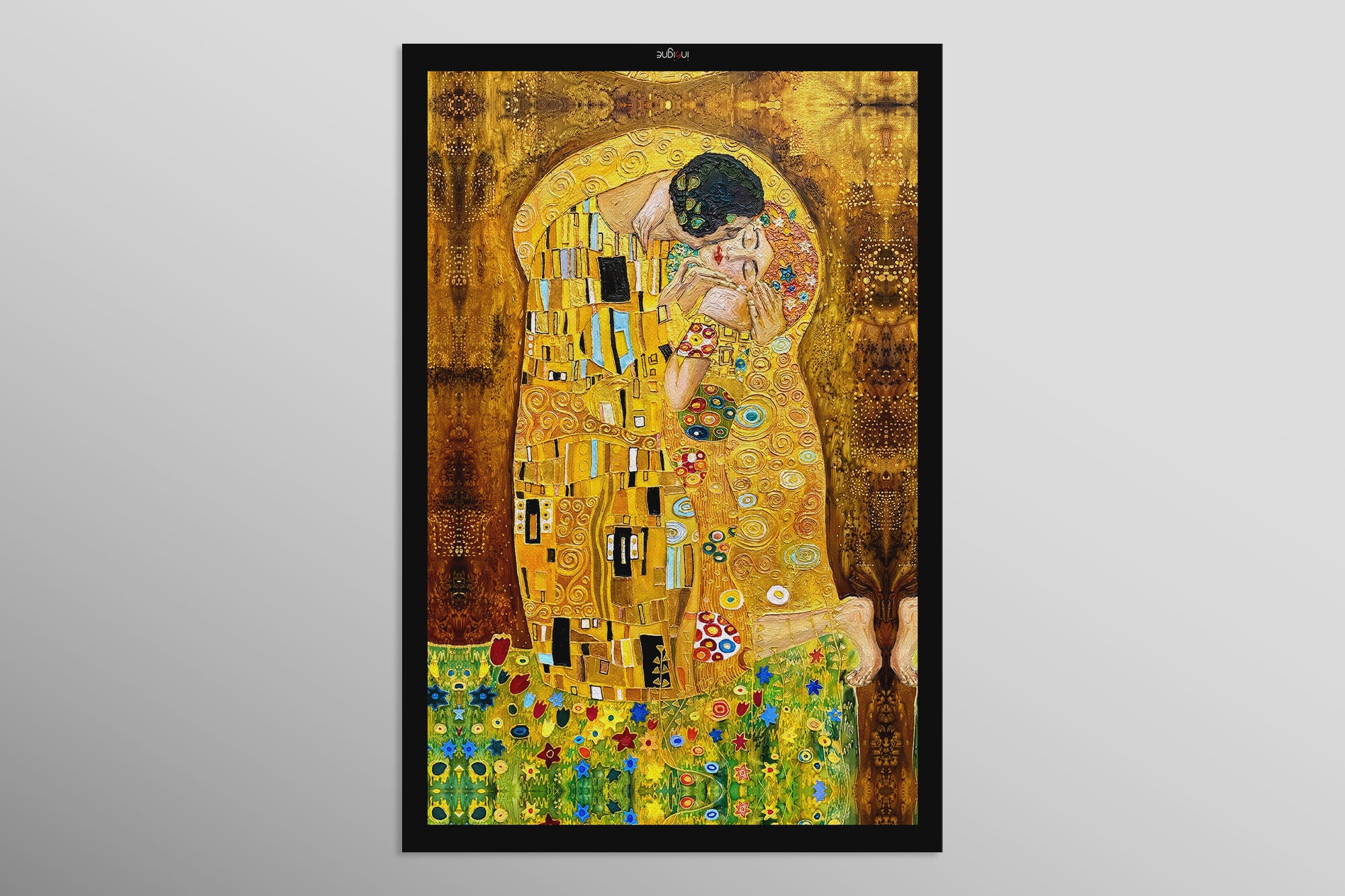 Golden Embrace Reverie — A Textured Tribute to Klimt’s Masterpiece