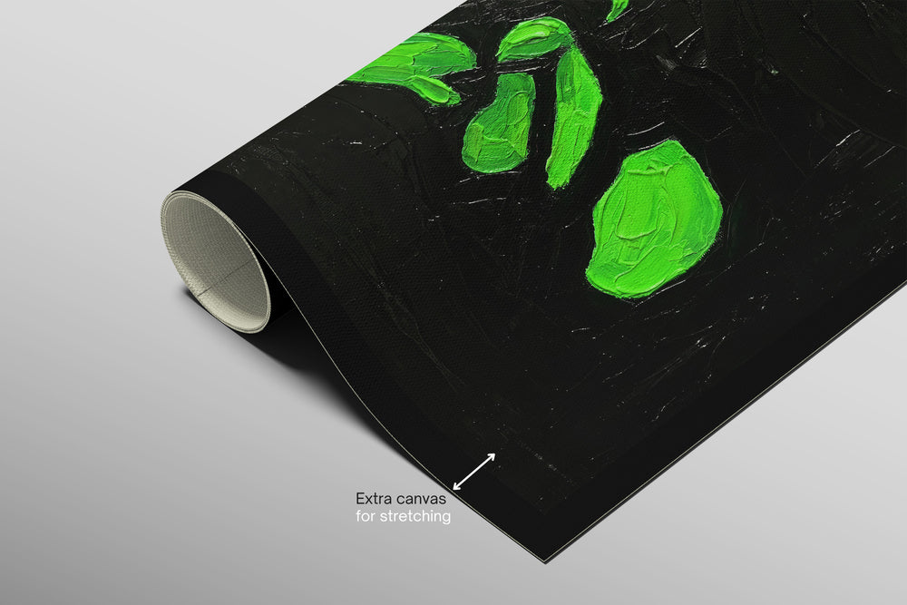 Emerald Silence – 3D Haptic Embossed High-Gloss Luxury Wall Art