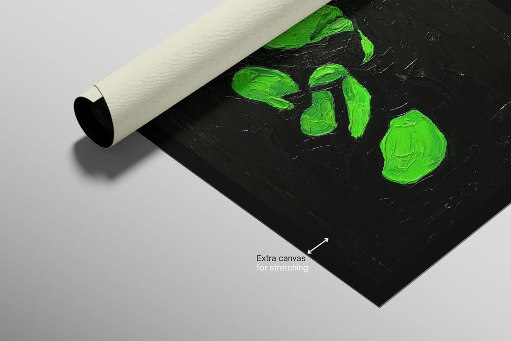 Emerald Silence – 3D Haptic Embossed High-Gloss Luxury Wall Art