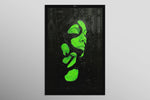 Emerald Silence – 3D Haptic Embossed High-Gloss Luxury Wall Art