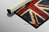 Imperial Heritage: Sculpted Union Jack — 3D Haptic Embossed High-Gloss Luxury Wall Art