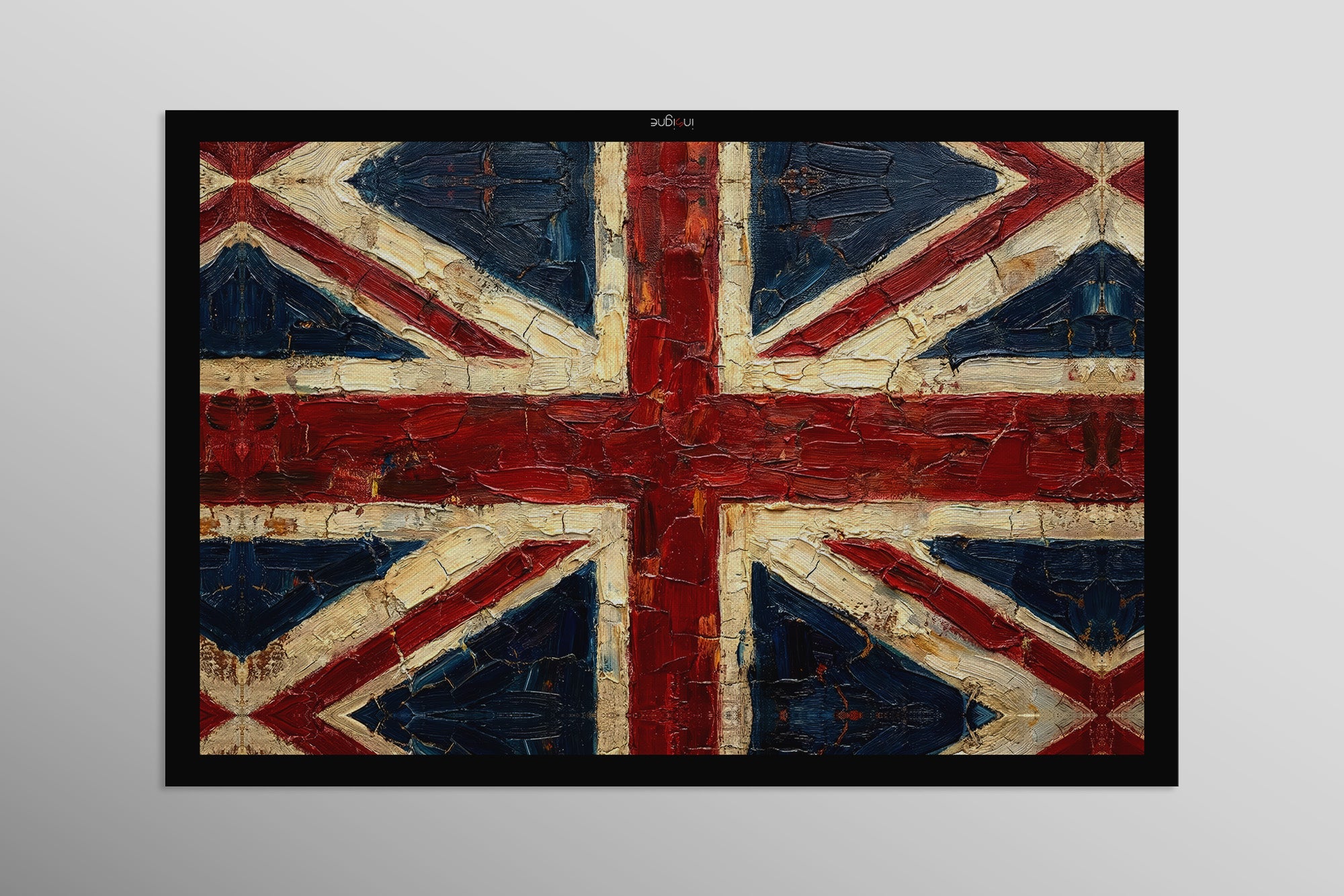 Imperial Heritage: Sculpted Union Jack — 3D Haptic Embossed High-Gloss Luxury Wall Art