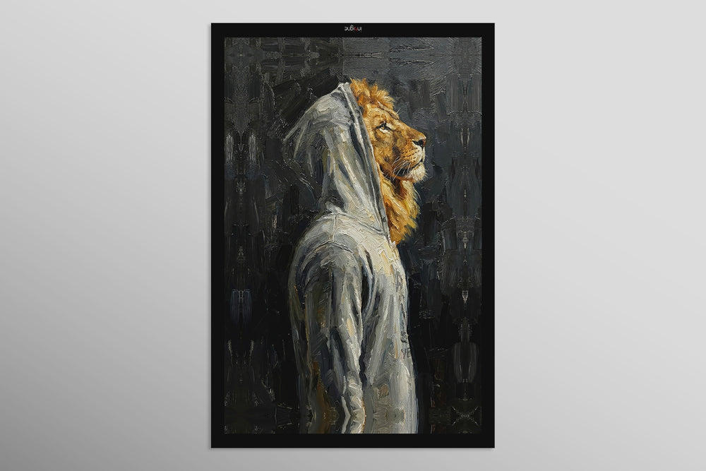 Majestic Urban Monarch — Sokak Asaletinin 3D Impasto Portresi