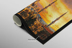 Golden Sunset Serenade: Blue Mosque — 3D Haptic Embossed High-Gloss Luxury Wall Art