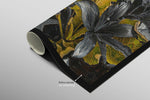 Noir Lilies & Gilded Shadows — 3D Haptic Embossed High-Gloss Luxury Wall Art