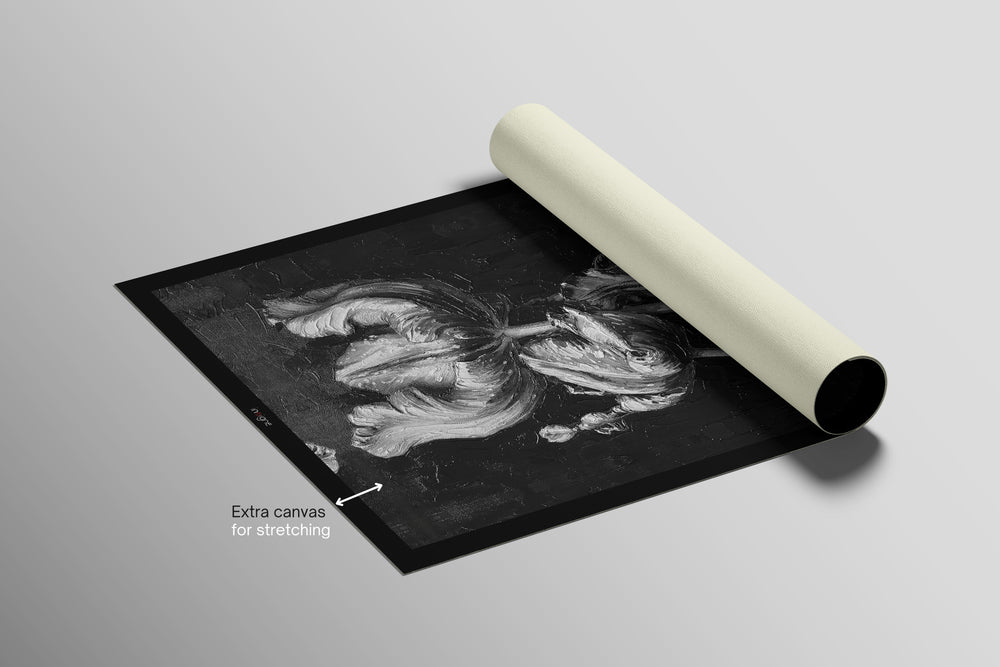 Grazia ossidiana e avorio — Quadro da parete di lusso 3D a rilievo aptico ad alta lucentezza