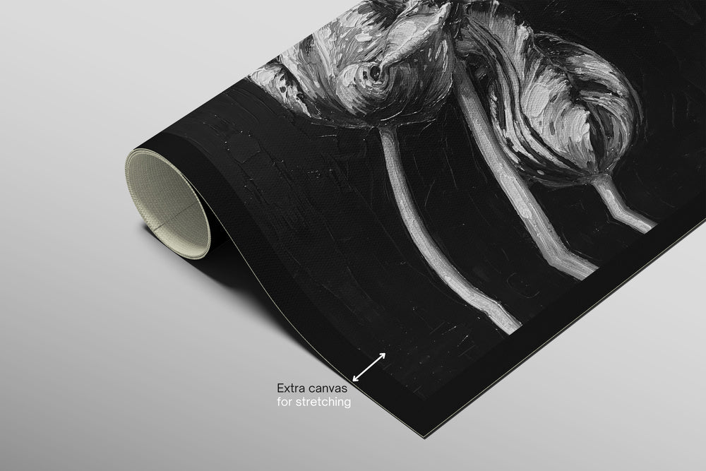 Grazia ossidiana e avorio — Quadro da parete di lusso 3D a rilievo aptico ad alta lucentezza