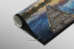 Twilight Pier Reflections — 3D Haptic Embossed High-Gloss Luxury Wall Art
