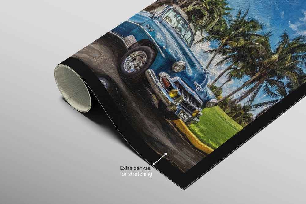 Azure Classic Cruise — 3D Haptic Embossed High-Gloss Luxury Wall Art