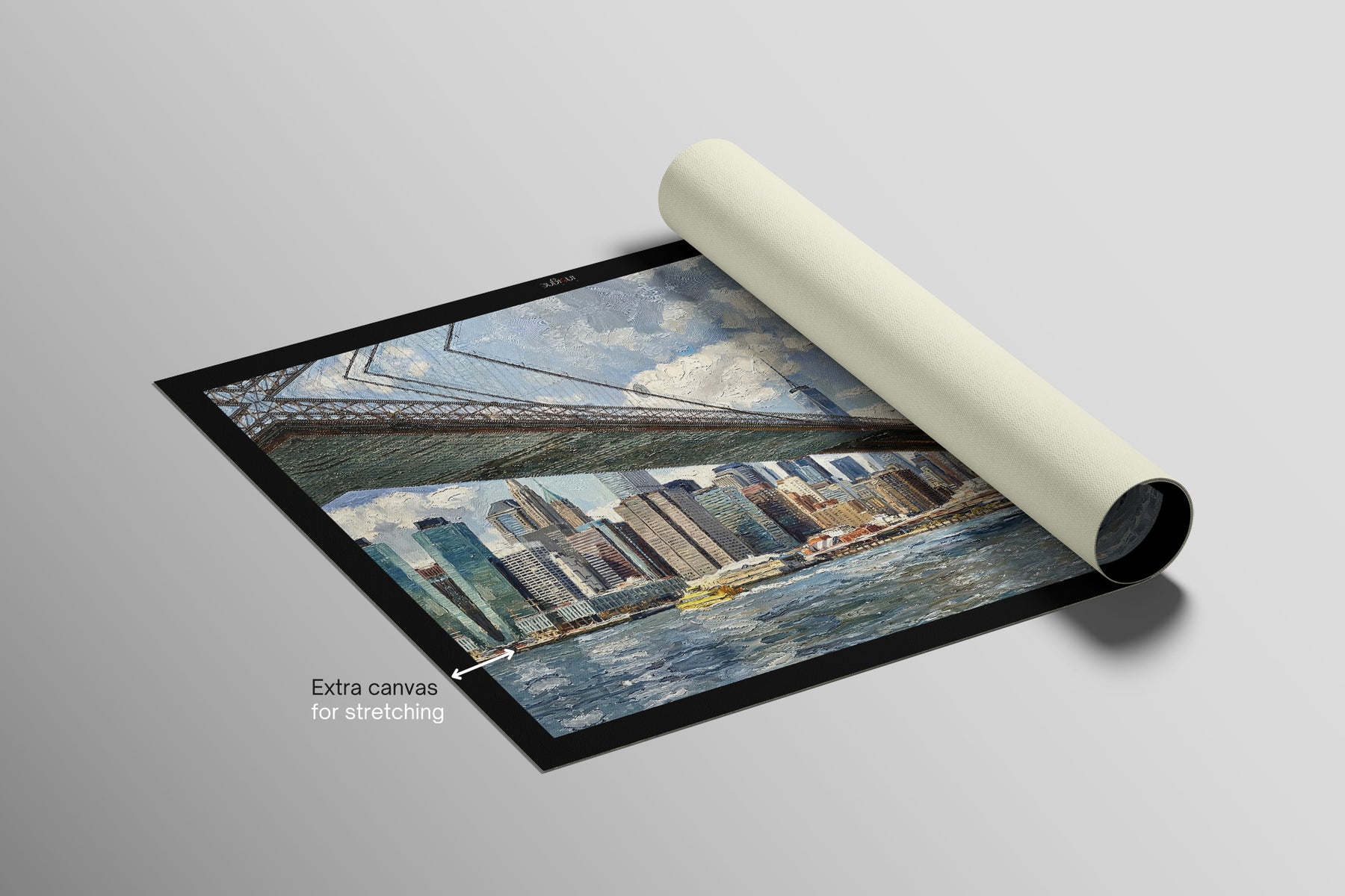 Gotham’s Golden Gateway: Brooklyn Bridge — 3D Haptic Embossed High-Gloss Luxury Wall Art