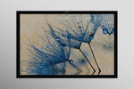 Sapphire Dew Dandelion — 3D Haptic Embossed High-Gloss Luxury Wall Art