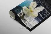 Zen Serenity Bloom — 3D Haptic Embossed High-Gloss Luxury Wall Art