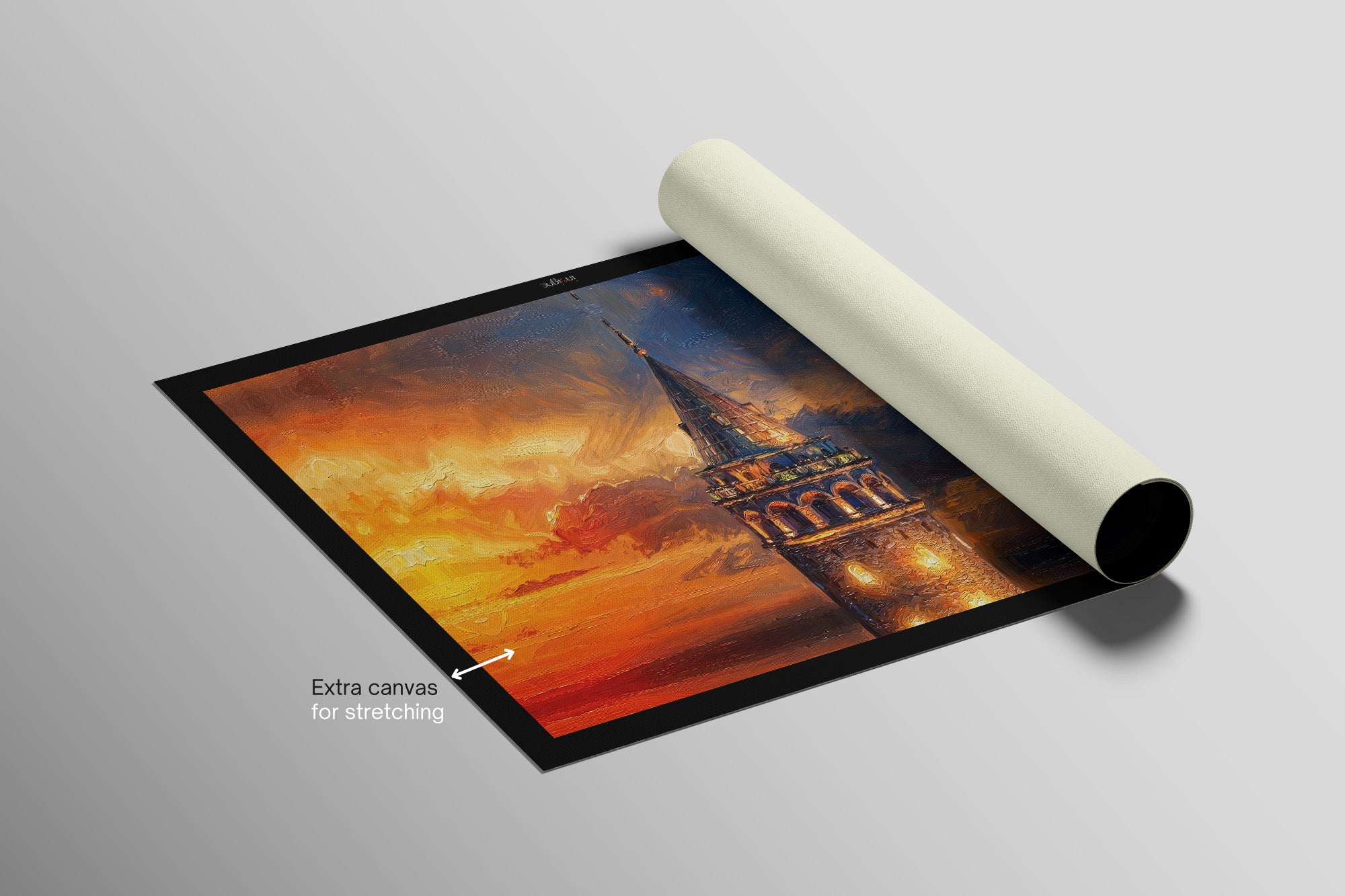 Galata Sunset Sentinel — 3D Haptic Embossed High-Gloss Luxury Wall Art