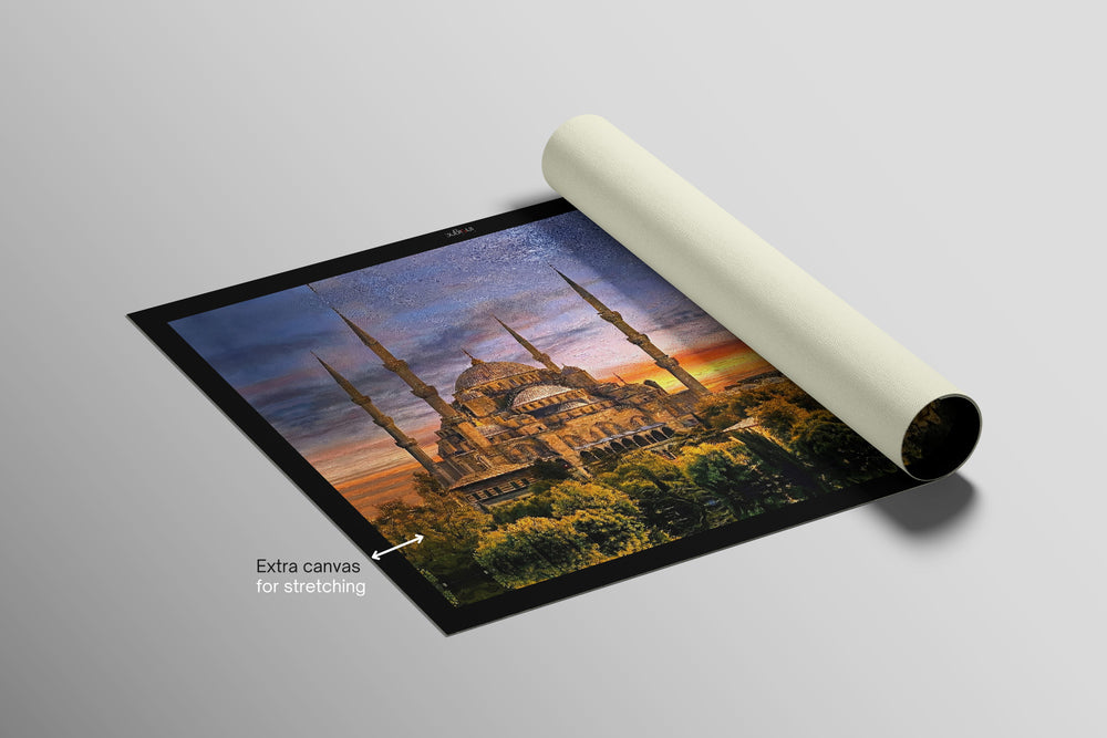 Eternal Sultan Ahmed Radiance — 3D Haptic Embossed High-Gloss Luxury Wall Art