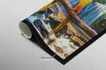 Havre du trio tropical — Œuvre murale de luxe à relief haptique 3D ultra-brillante