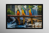 Havre du trio tropical — Œuvre murale de luxe à relief haptique 3D ultra-brillante