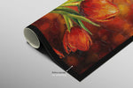 Crimson Stillness — Contemporary – 3D Haptic Embossed High-Gloss Luxury Wall Art