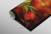 Crimson Stillness — Contemporary – 3D Haptic Embossed High-Gloss Luxury Wall Art