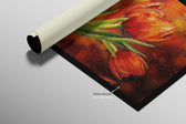 Crimson Stillness — Contemporary – 3D Haptic Embossed High-Gloss Luxury Wall Art
