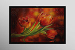 Crimson Stillness — Contemporary – 3D Haptic Embossed High-Gloss Luxury Wall Art