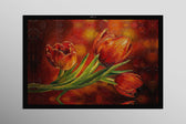 Crimson Stillness — Contemporary – 3D Haptic Embossed High-Gloss Luxury Wall Art