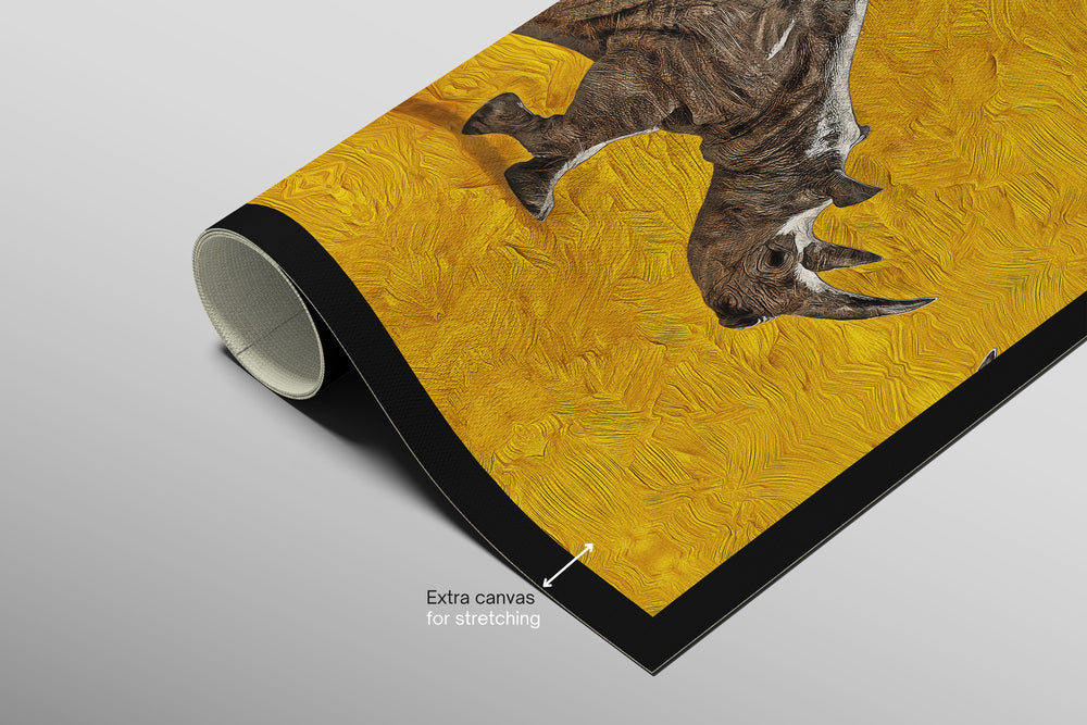 Golden Savannah Sentinel — 3D Haptic Embossed High-Gloss Luxury Wall Art