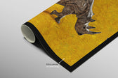 Golden Savannah Sentinel — 3D Haptic Embossed High-Gloss Luxury Wall Art