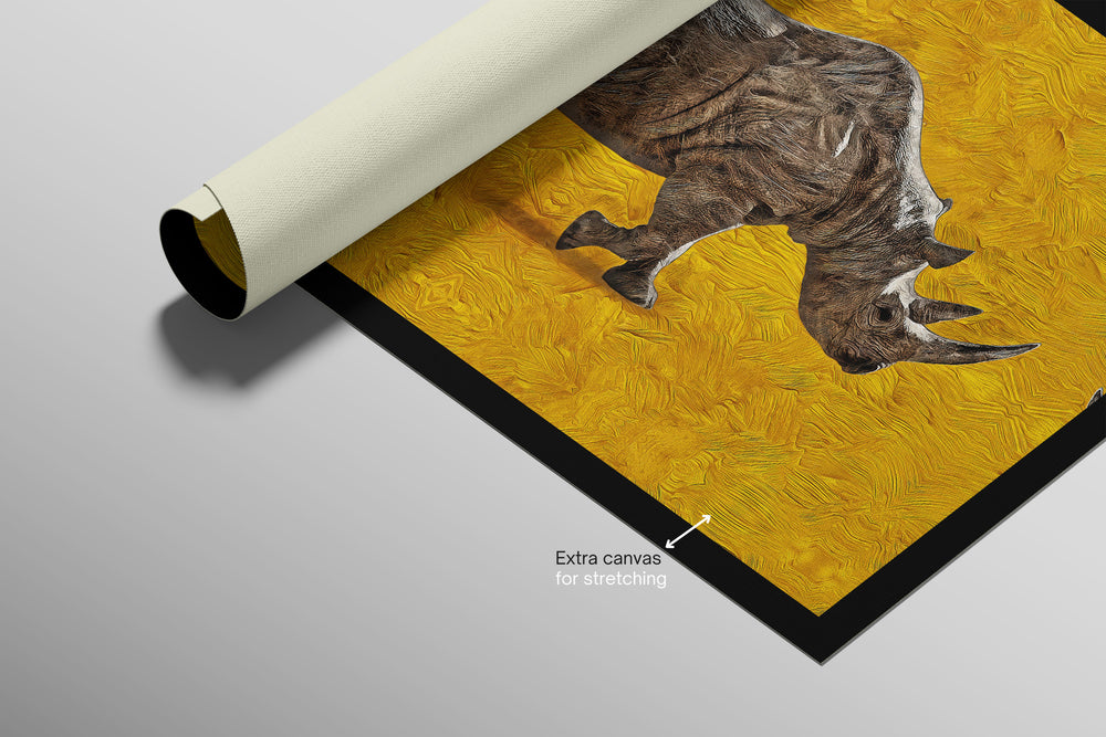 Golden Savannah Sentinel — 3D Haptic Embossed High-Gloss Luxury Wall Art