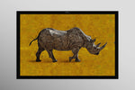 Golden Savannah Sentinel — 3D Haptic Embossed High-Gloss Luxury Wall Art