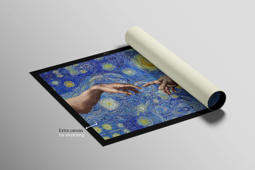 Celestial Touch of Creation — 3D Haptic Embossed High-Gloss Luxury Wall Art