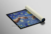 Celestial Touch of Creation — 3D Haptic Embossed High-Gloss Luxury Wall Art