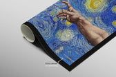 Celestial Touch of Creation — 3D Haptic Embossed High-Gloss Luxury Wall Art
