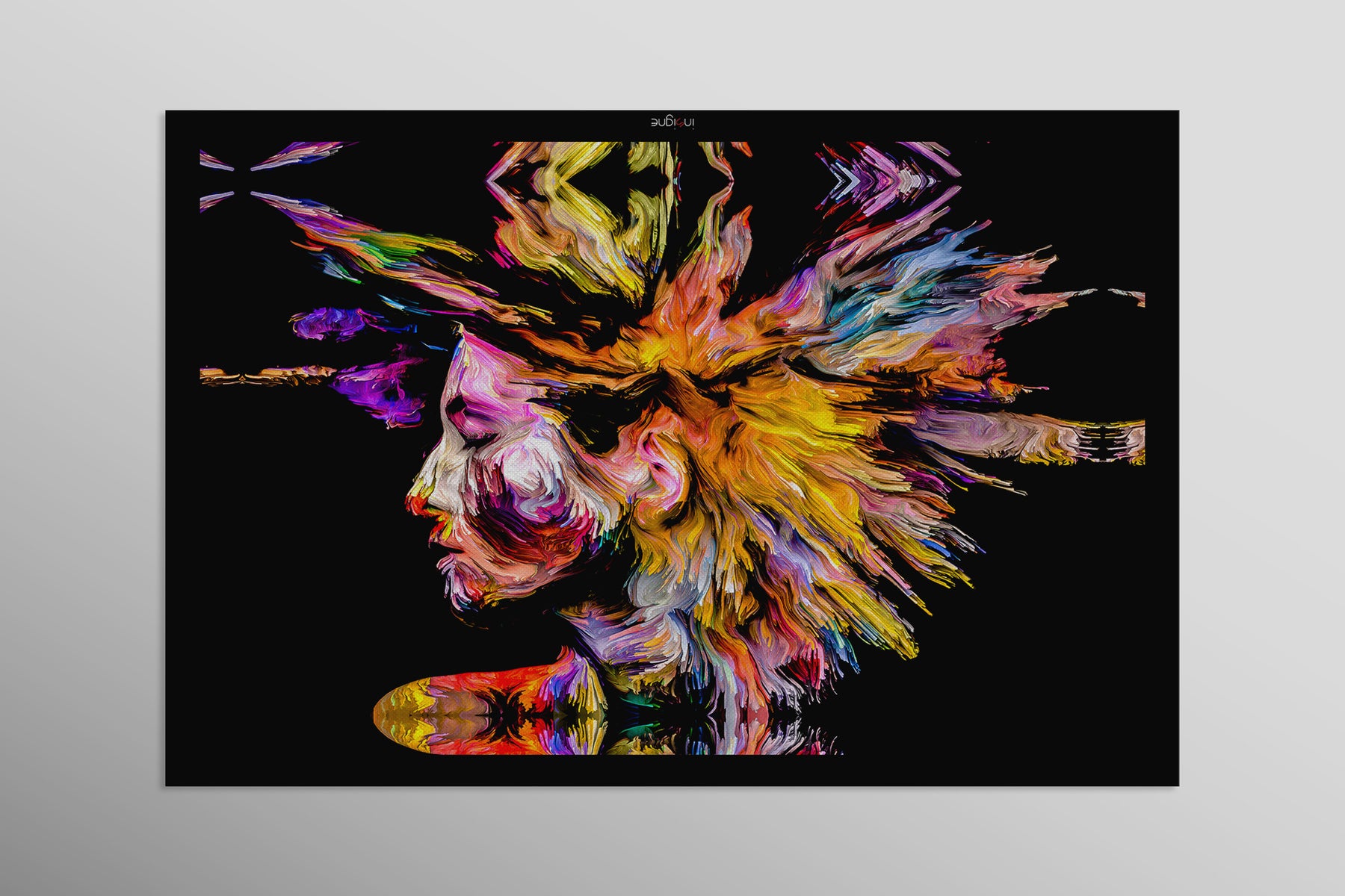 Chromatic Soul Radiance — 3D Haptic Embossed High-Gloss Luxury Wall Art