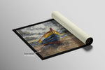 Weathered Shoreline Sentinel — 3D Haptic Embossed High-Gloss Luxury Wall Art