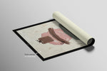 Mocha & Rose Abstract Stack — 3D Haptic Embossed High-Gloss Luxury Wall Art