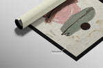Mocha & Rose Abstract Stack — 3D Haptic Embossed High-Gloss Luxury Wall Art