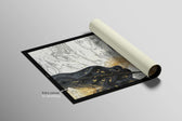 Gilded Leaf & Feather Reverie — 3D Haptic Embossed High-Gloss Luxury Wall Art