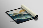 Golden Summit Peaks — 3D Haptic Embossed High-Gloss Luxury Wall Art