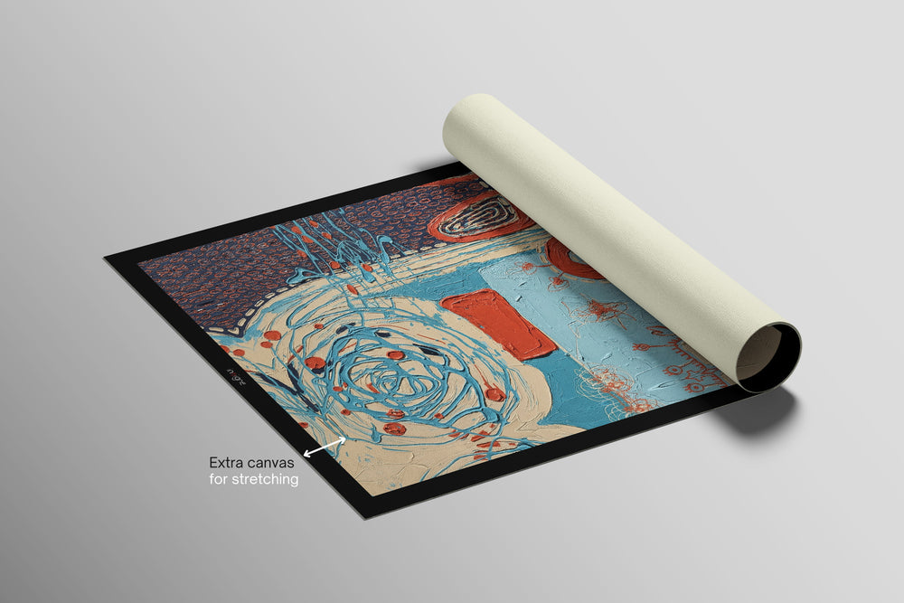 Cosmic Tide Doodles — 3D Haptic Embossed High-Gloss Luxury Wall Art