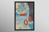 Cosmic Tide Doodles — 3D Haptic Embossed High-Gloss Luxury Wall Art