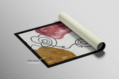 Lirica cremisi e ocra — Quadro da parete di lusso 3D a rilievo aptico ad alta lucentezza