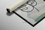 Pastell-Tropen-Silhouette — 3D-haptisch geprägtes Hochglanz-Luxus-Wandbild
