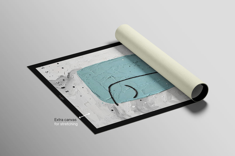 Tranquil Blue Visage — 3D Haptic Embossed High-Gloss Luxury Wall Art
