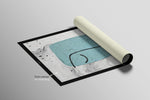 Tranquil Blue Visage — 3D Haptic Embossed High-Gloss Luxury Wall Art