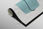 Tranquil Blue Visage — 3D Haptic Embossed High-Gloss Luxury Wall Art