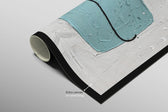 Tranquil Blue Visage — 3D Haptic Embossed High-Gloss Luxury Wall Art