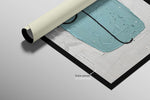 Tranquil Blue Visage — 3D Haptic Embossed High-Gloss Luxury Wall Art