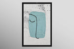 Tranquil Blue Visage — 3D Haptic Embossed High-Gloss Luxury Wall Art