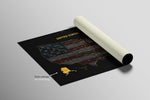Alaska State Map — Haptic 3D Embossed Metal Wall Art rolled canvas preview A