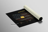 Colorado State Map — Haptic 3D Embossed Metal Wall Art rolled canvas preview A